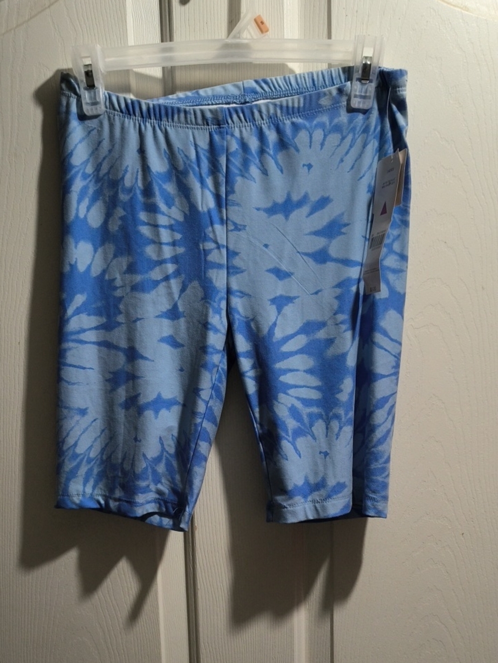 just be Blue Tie-Dye Bike Shorts